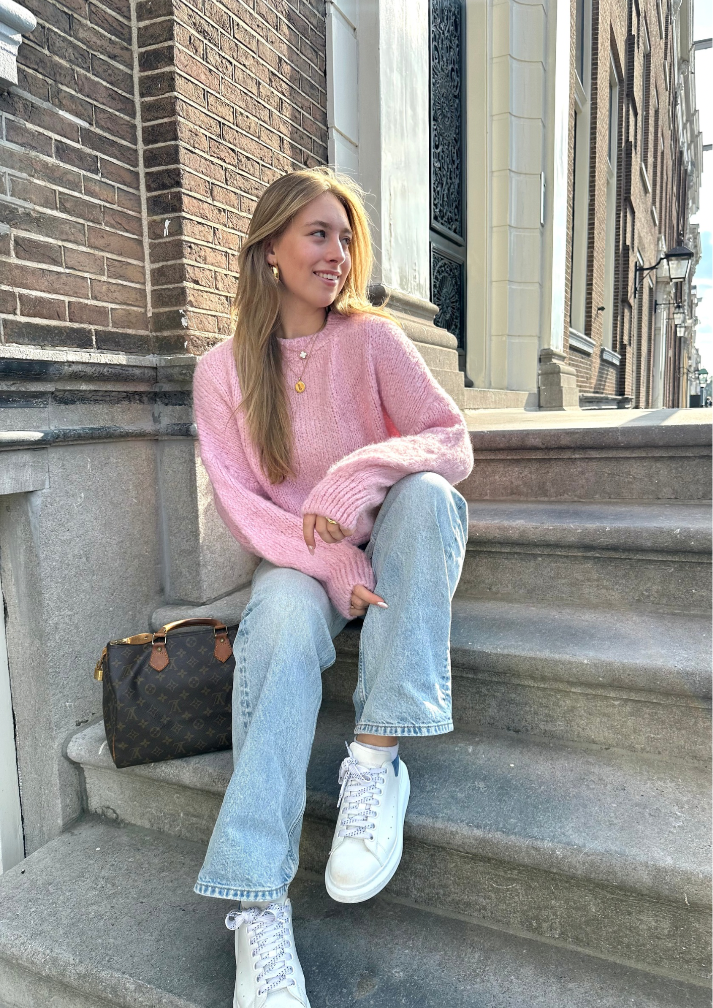 Comfy knit ★ sweater pink