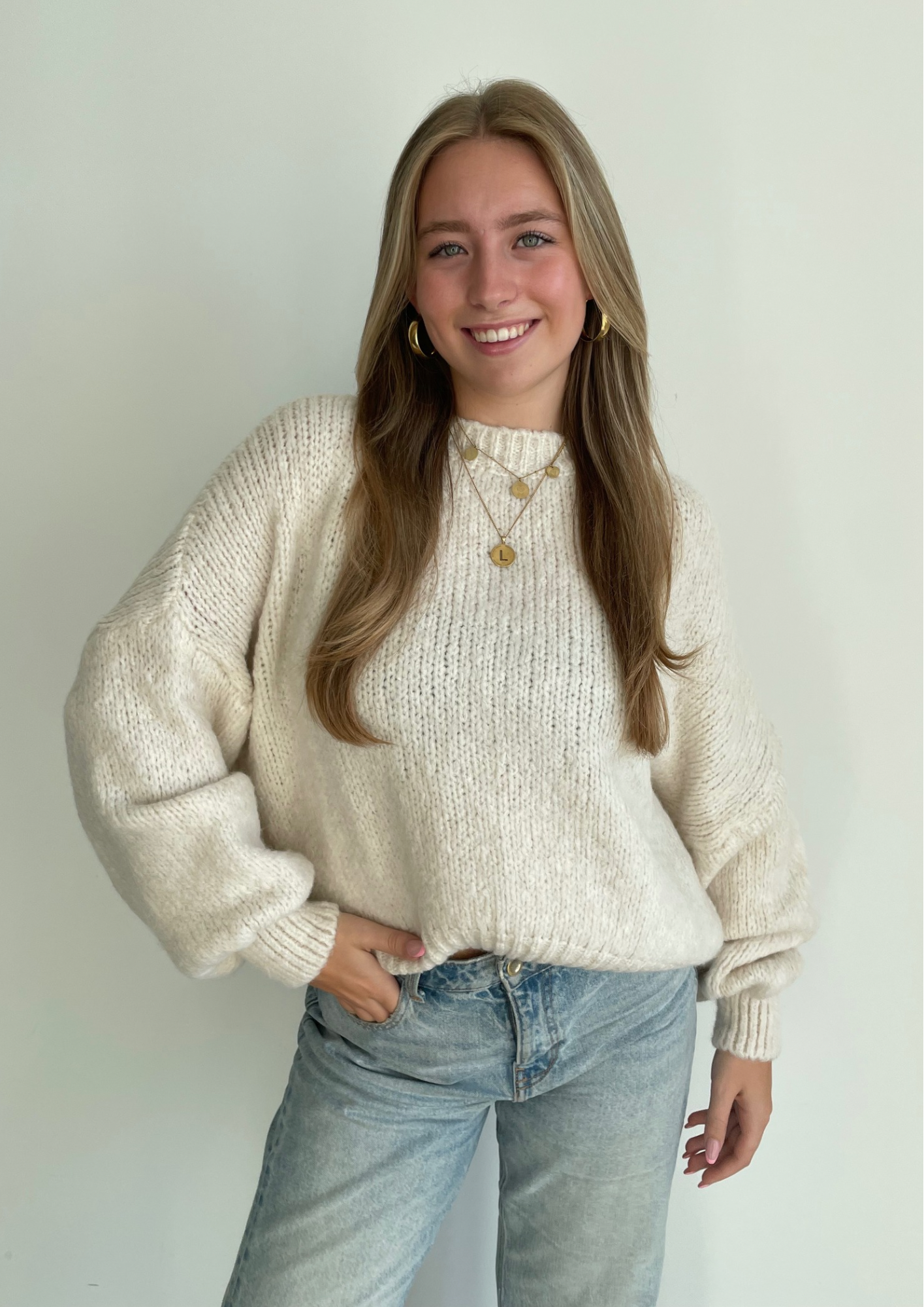 Comfy knit ★ sweater beige