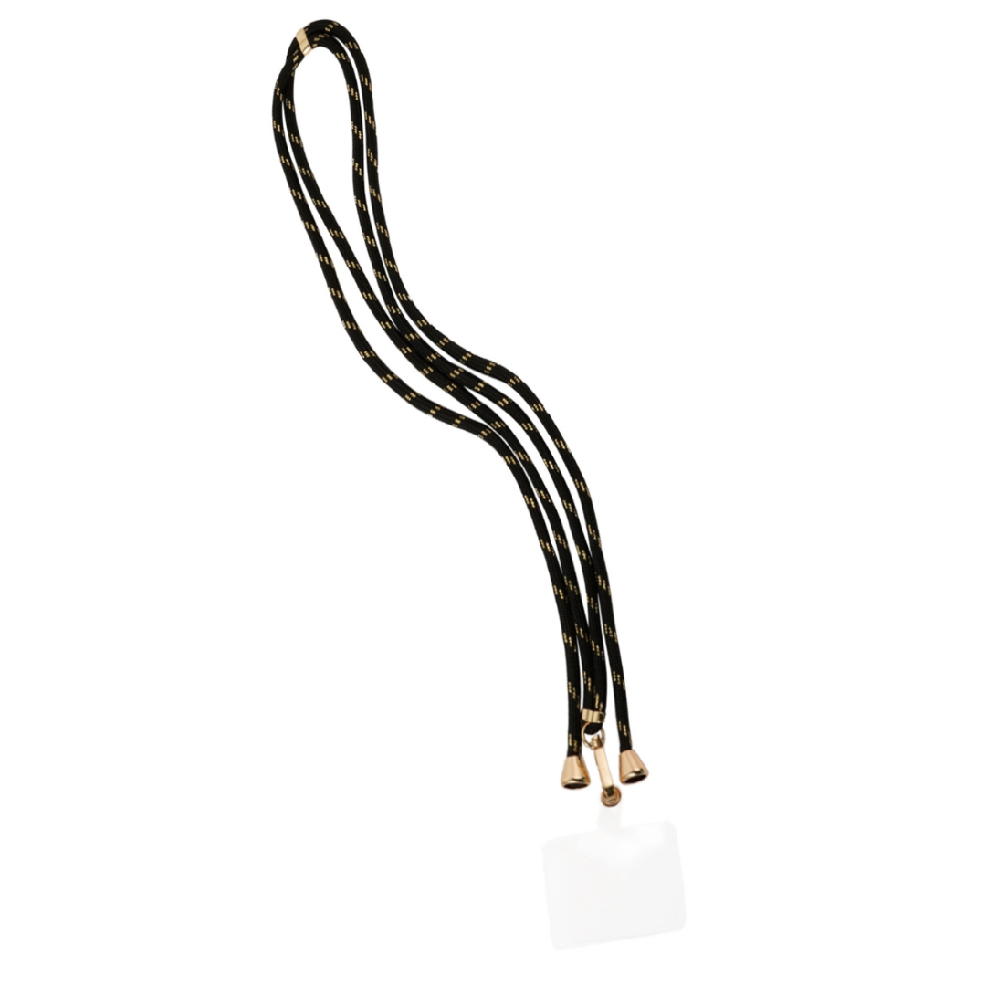 Phone cord - black/gold