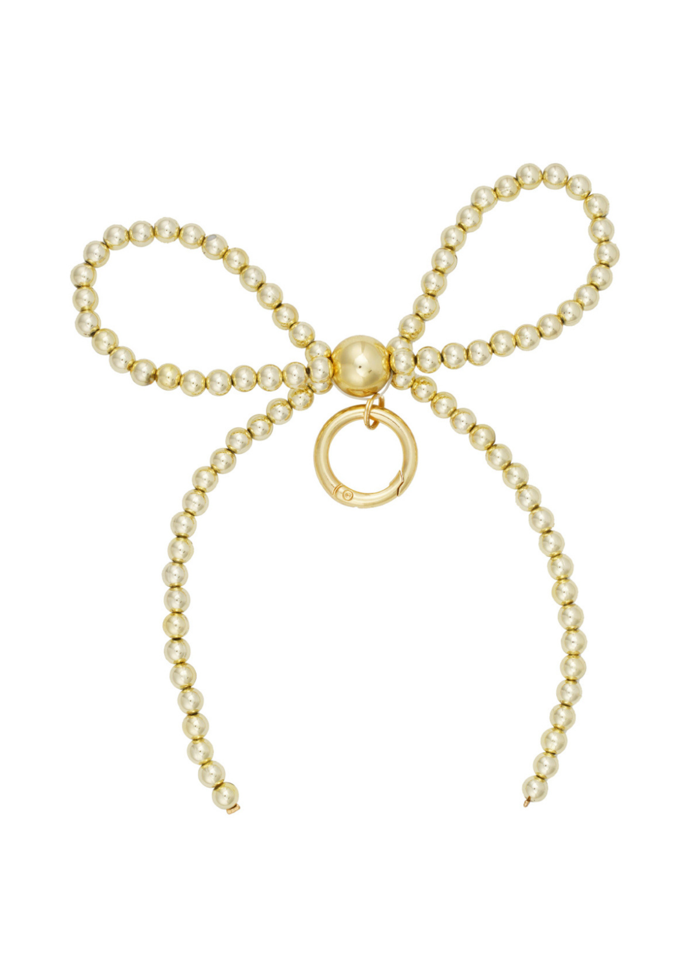 Beaded bow - bag charm