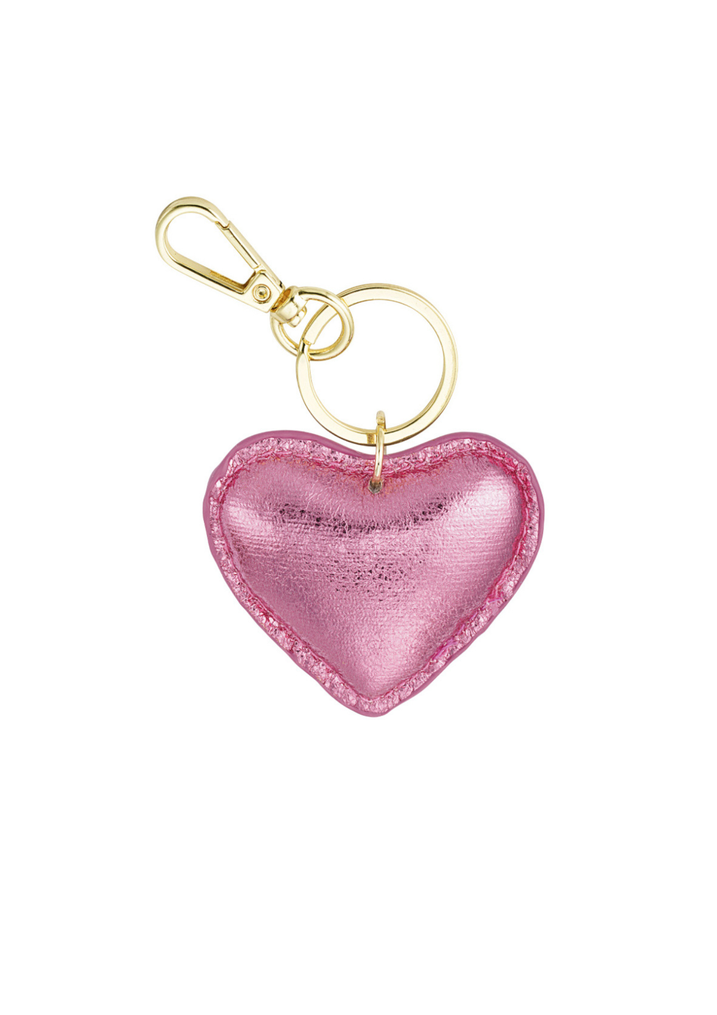 Pink heart - bag charm