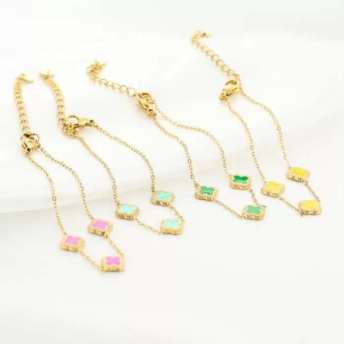 Lucky trio pink - armband