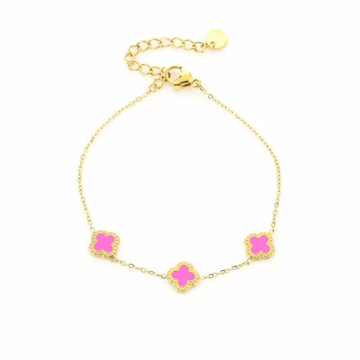 Lucky trio pink - armband