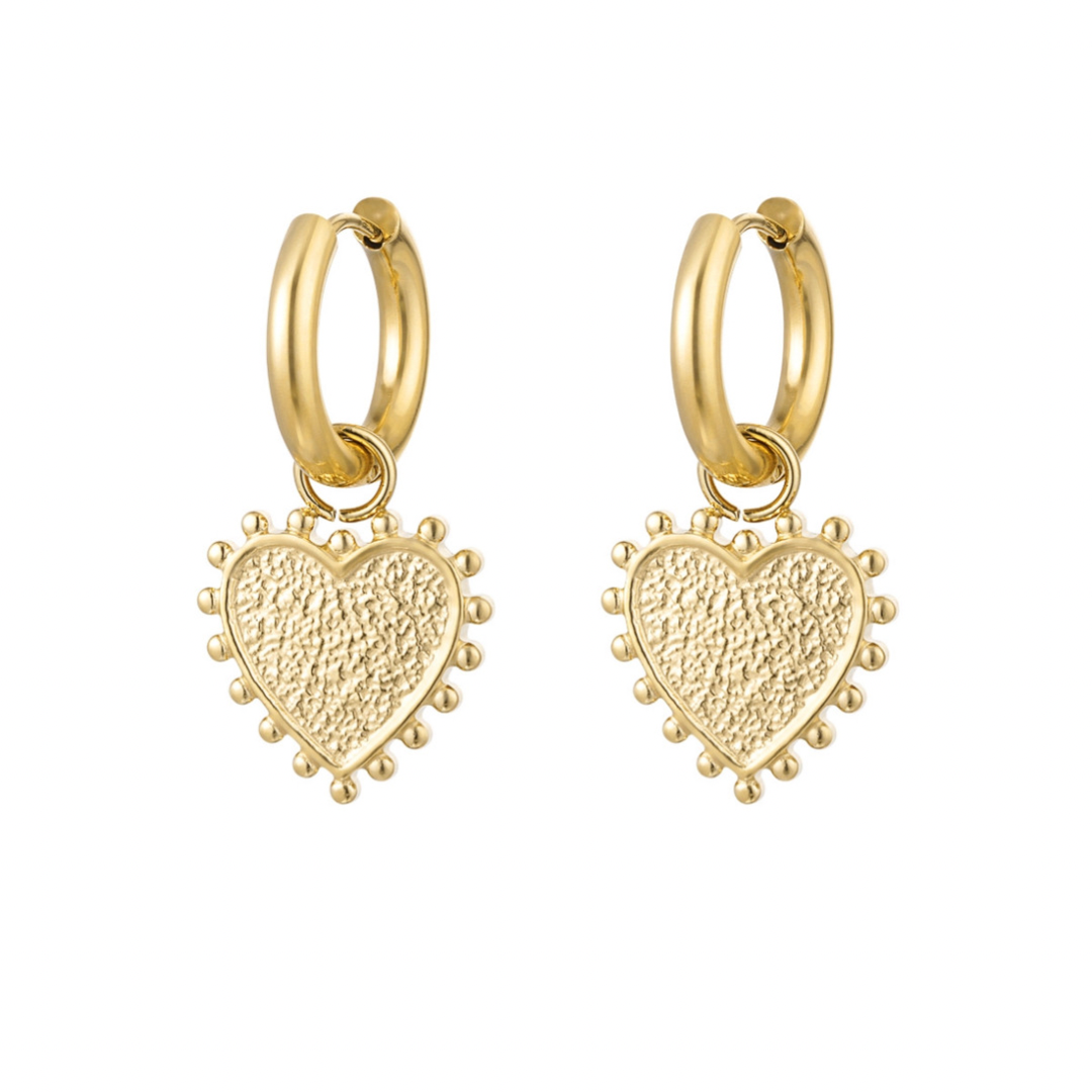 Dotted heart - oorbellen