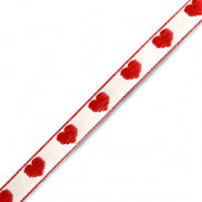 White heart - lint armbandje