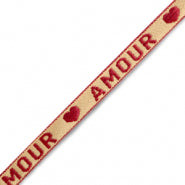 Beige amour - lint armbandje