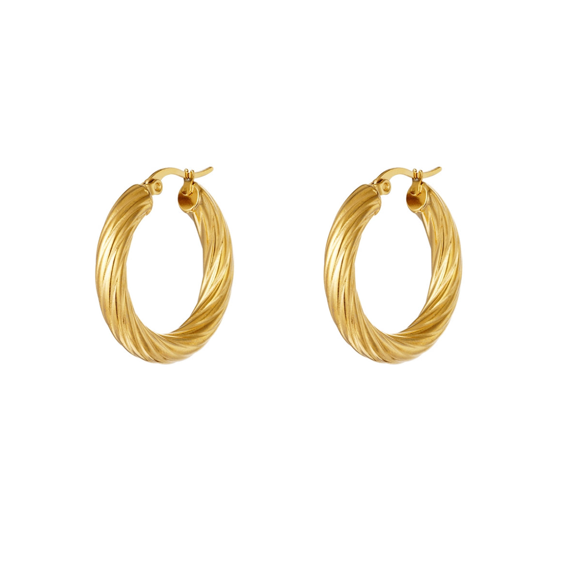 Twisted hoops - oorbellen