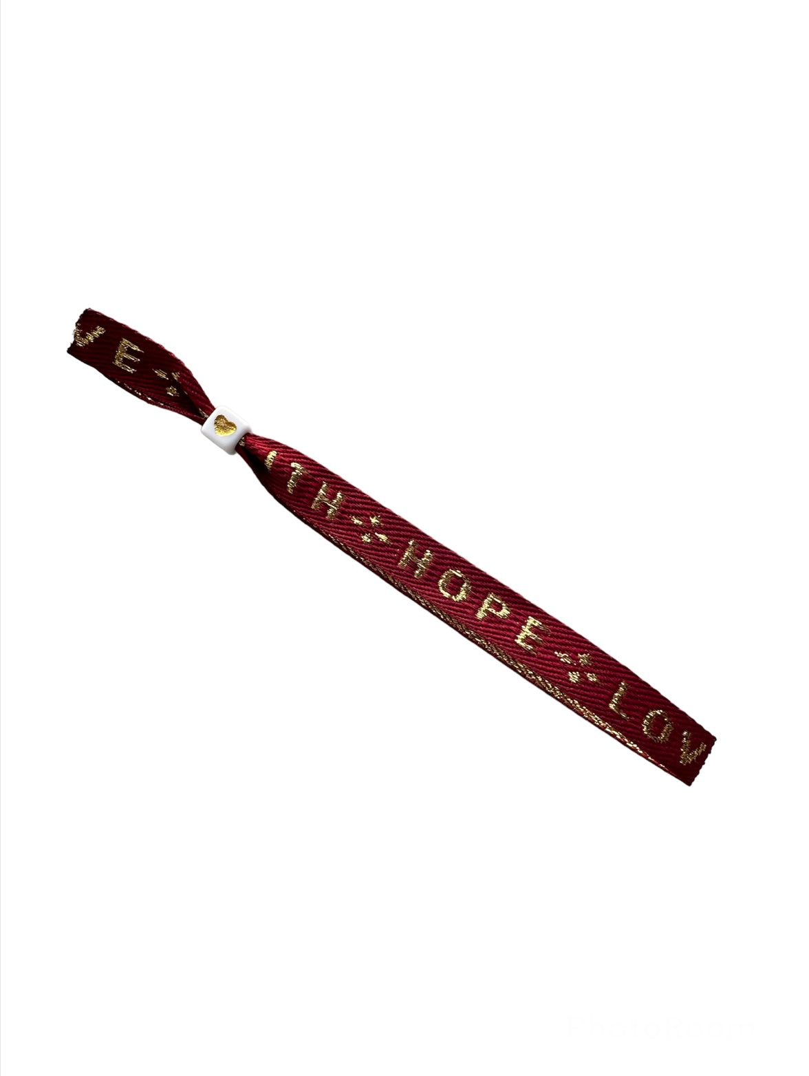 Hope love faith - lint armbandje