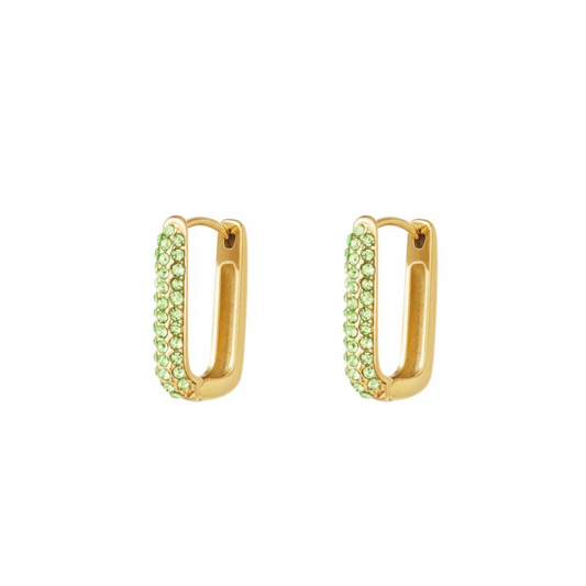 Shimmer spark green - oorbellen