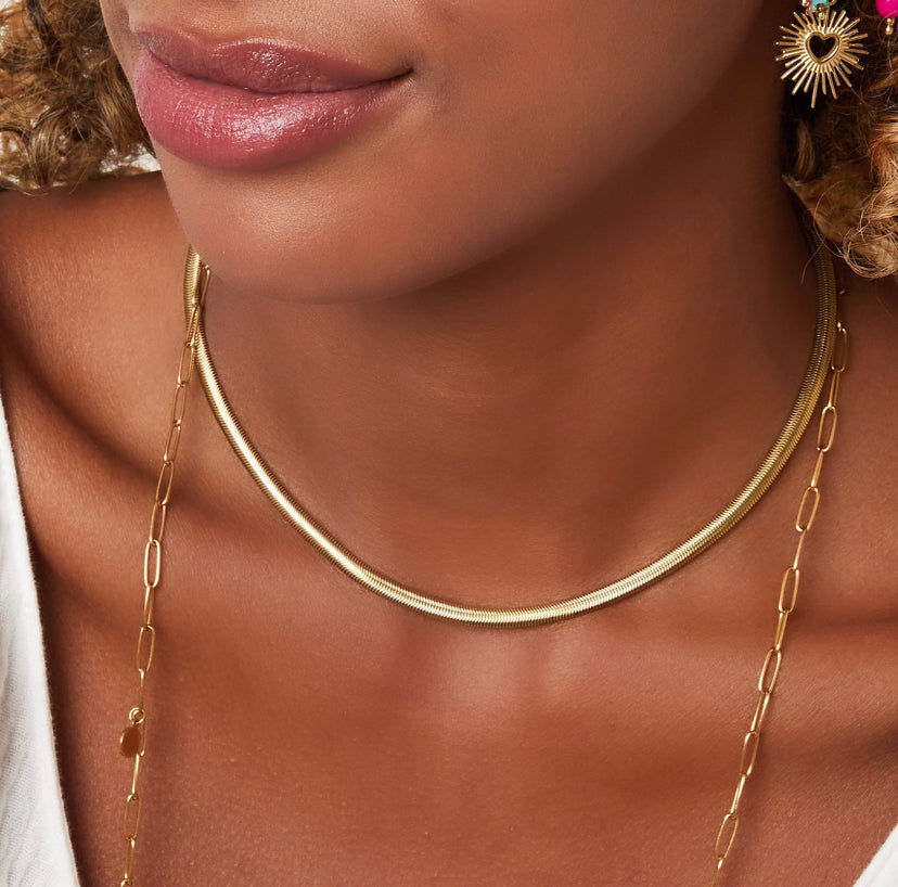 Platte schakel - ketting