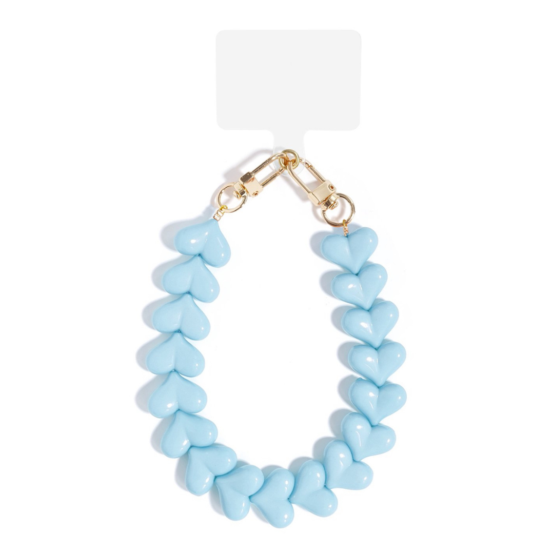 Heart - phone cord blue