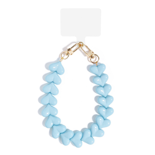 Heart - phone cord blue