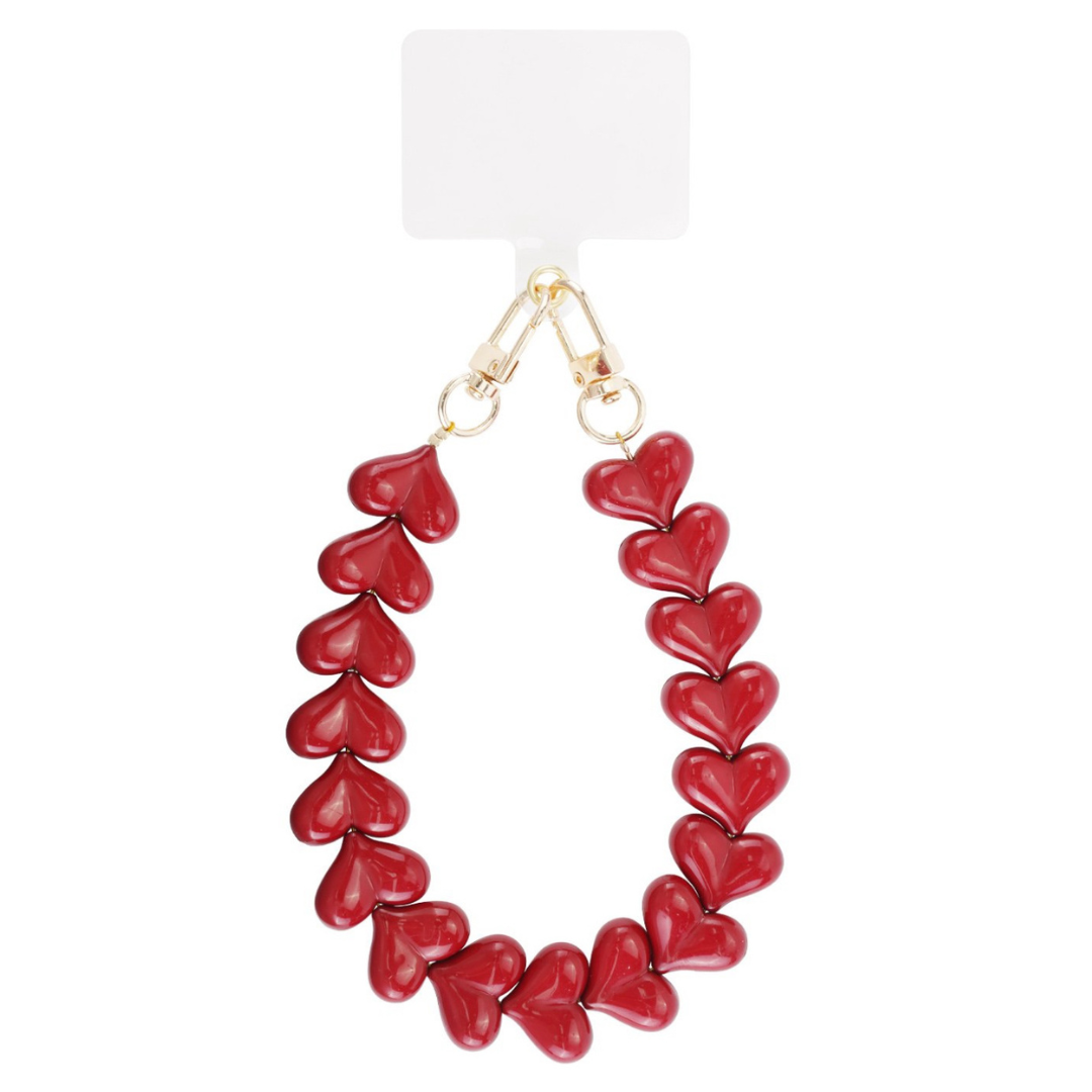 Heart - phone cord red