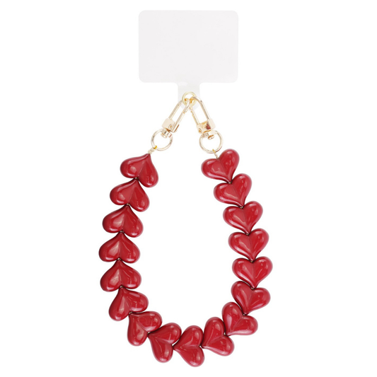 Heart - phone cord red