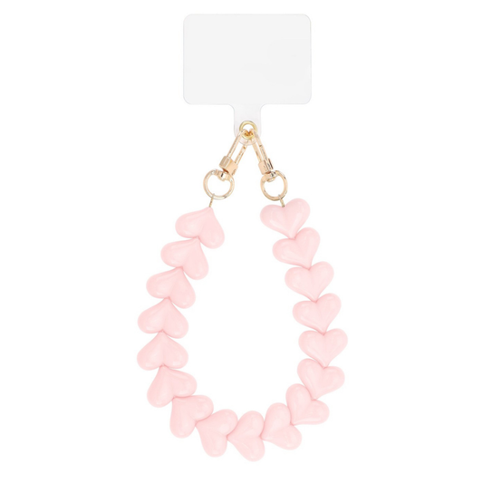 Heart - phone cord babypink