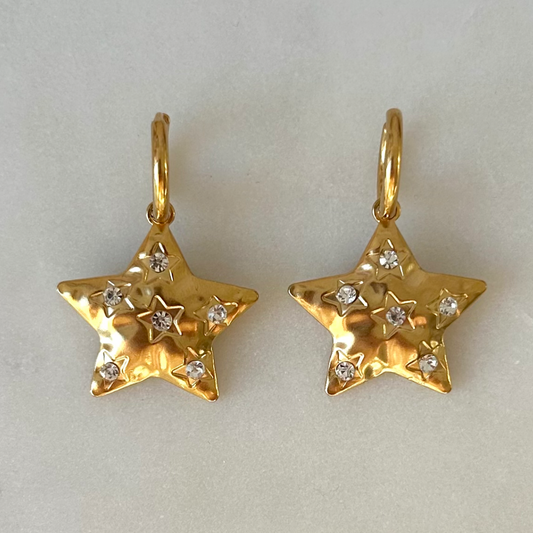 Shinny star - oorbellen