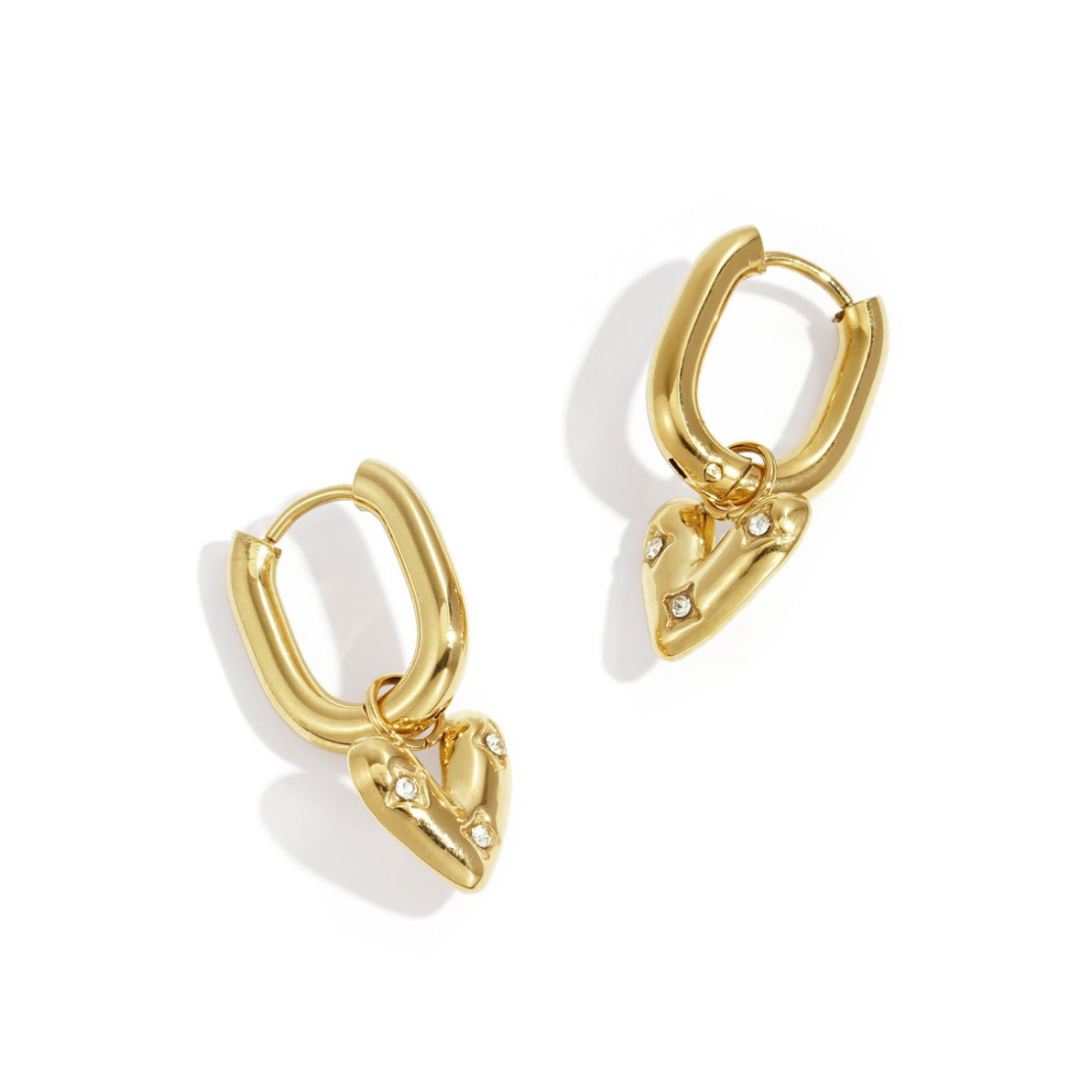 Shining heart - oorbellen