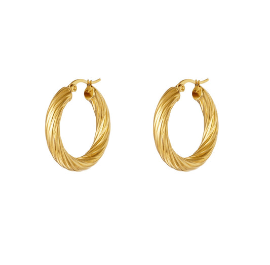 Twisted hoops - oorbellen